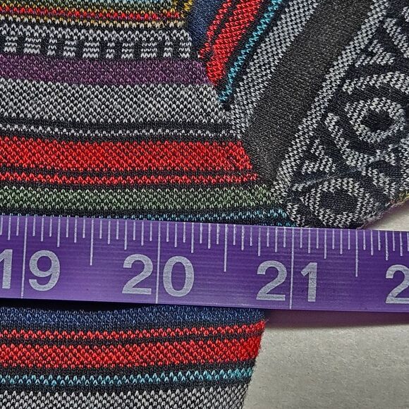 Beautiful Giant Colorful Geometric Print Stripes Kangaroo Pocket Tribal Hoodie - Picture 8 of 11